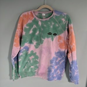 Clare V. Eyes Tye-Dye Sweatshirt Size M
